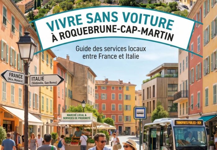 Les services de proximité à Roquebrune-Cap-Martin pour vivre sans voiture entre France et Italie