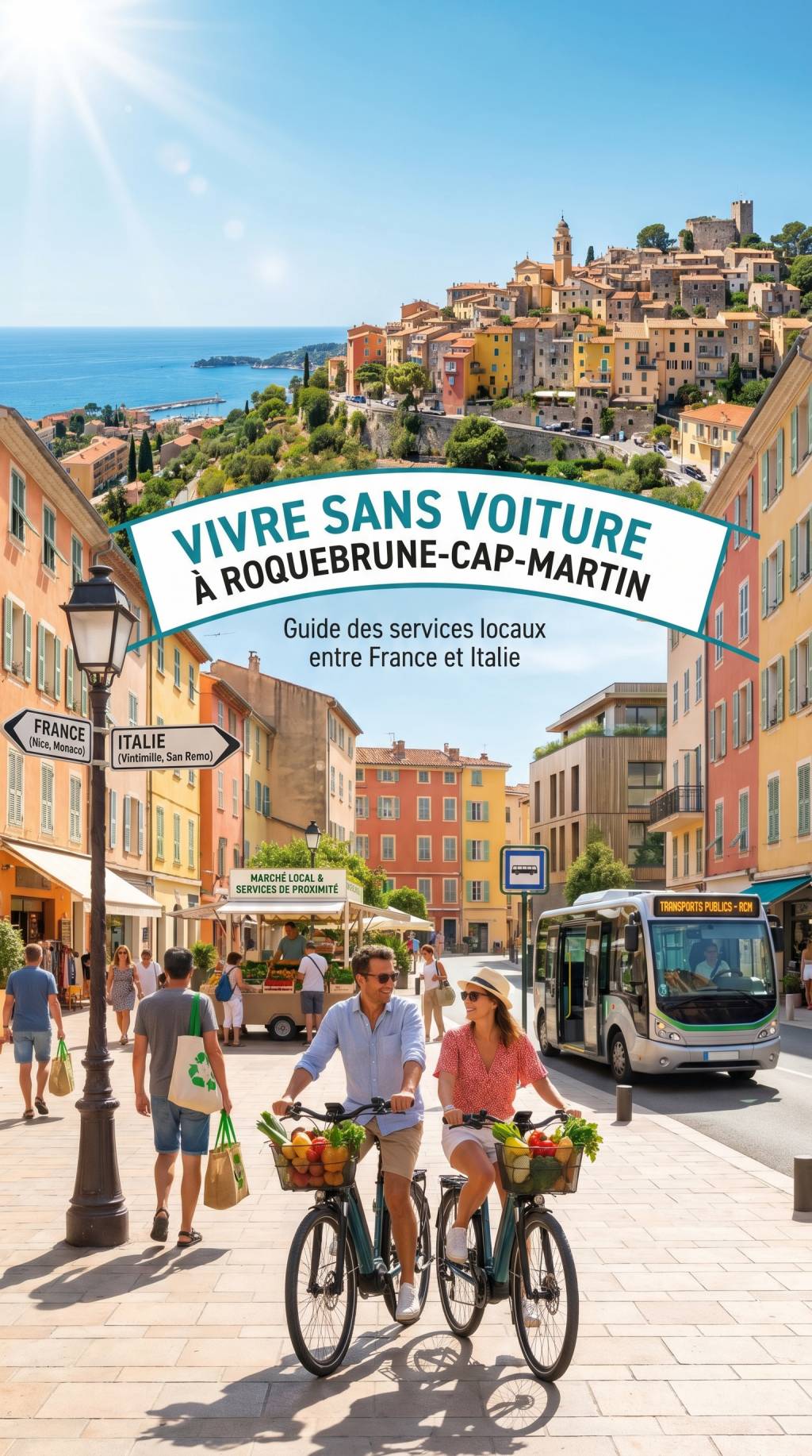 Les services de proximité à Roquebrune-Cap-Martin pour vivre sans voiture entre France et Italie